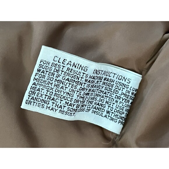 Vintage PineTree Boy Scout Puffer Vest Duck Down Beige Snaps Pockets Mens XL - Picture 8 of 8